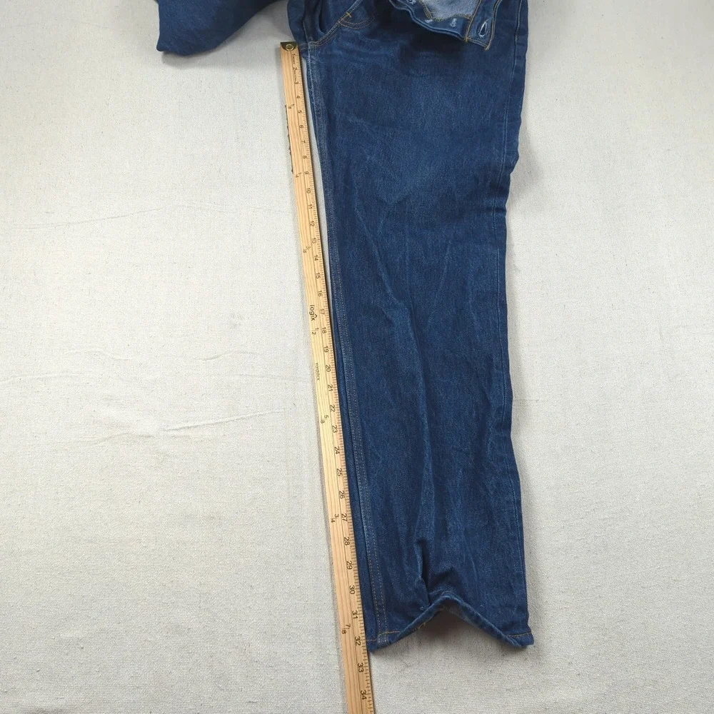 Levis 501 Jeans  Mens 38x32 Blue Button Fly Western Faded Classic American Hem